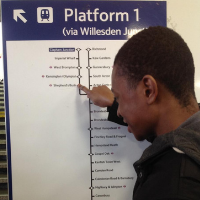 Student navigates the London trains