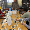 Students busy looking at old park documents